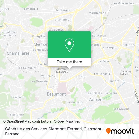 Générale des Services Clermont-Ferrand map