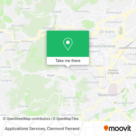 Applications Services map