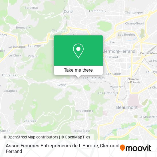 Assoc Femmes Entrepreneurs de L Europe map