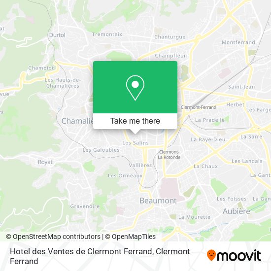 Hotel des Ventes de Clermont Ferrand map