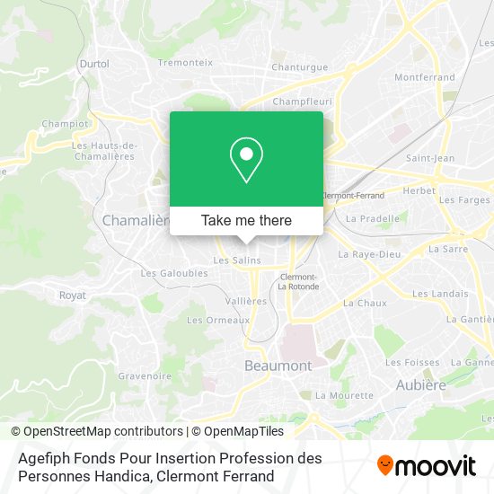 Agefiph Fonds Pour Insertion Profession des Personnes Handica map