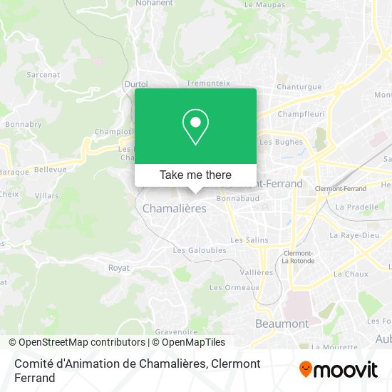 Mapa Comité d'Animation de Chamalières