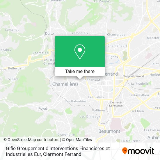 Gifie Groupement d'Interventions Financieres et Industrielles Eur map