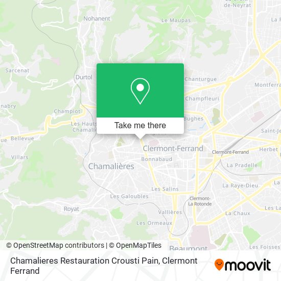 Chamalieres Restauration Crousti Pain map