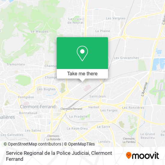 Service Regional de la Police Judiciai map