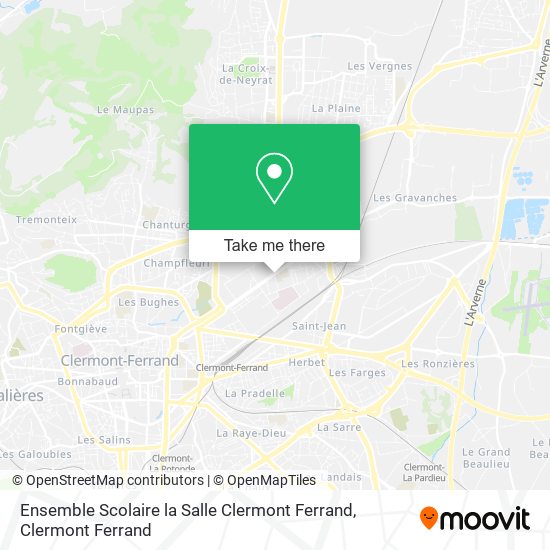Ensemble Scolaire la Salle Clermont Ferrand map