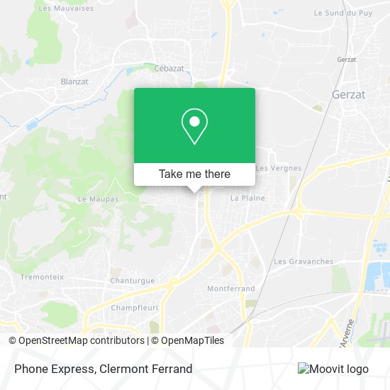 Phone Express map