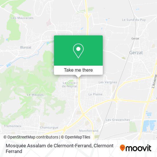 Mosquée Assalam de Clermont-Ferrand map