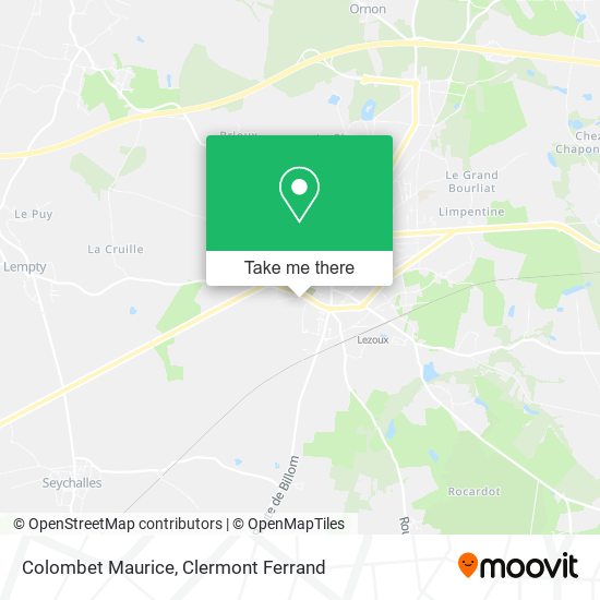 Colombet Maurice map