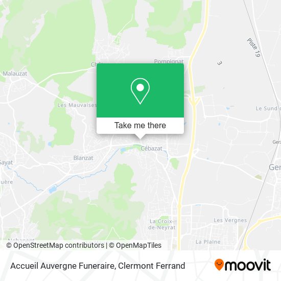 Mapa Accueil Auvergne Funeraire
