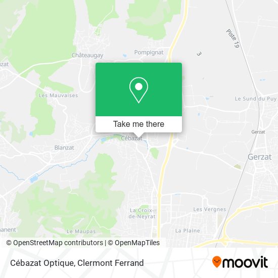 Cébazat Optique map