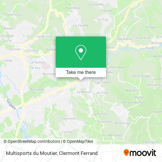 Multisports du Moutier map