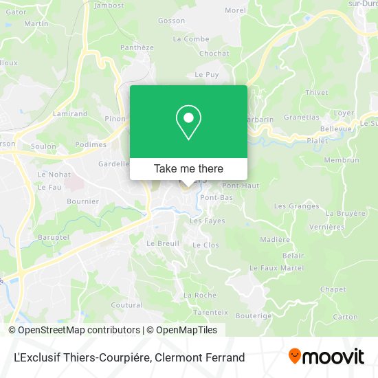 Mapa L'Exclusif Thiers-Courpiére