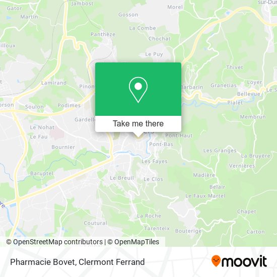 Mapa Pharmacie Bovet