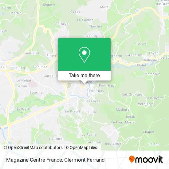 Magazine Centre France map
