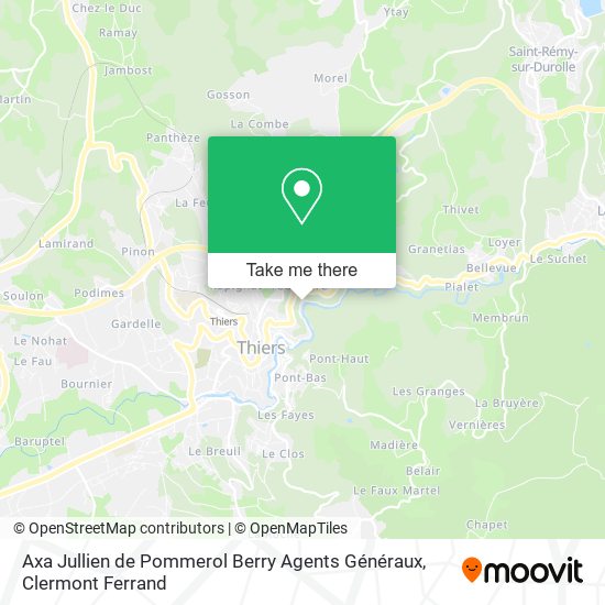 Axa Jullien de Pommerol Berry Agents Généraux map