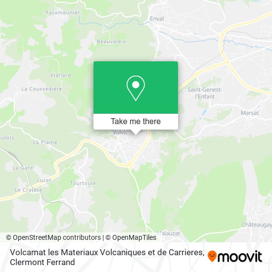 Mapa Volcamat les Materiaux Volcaniques et de Carrieres