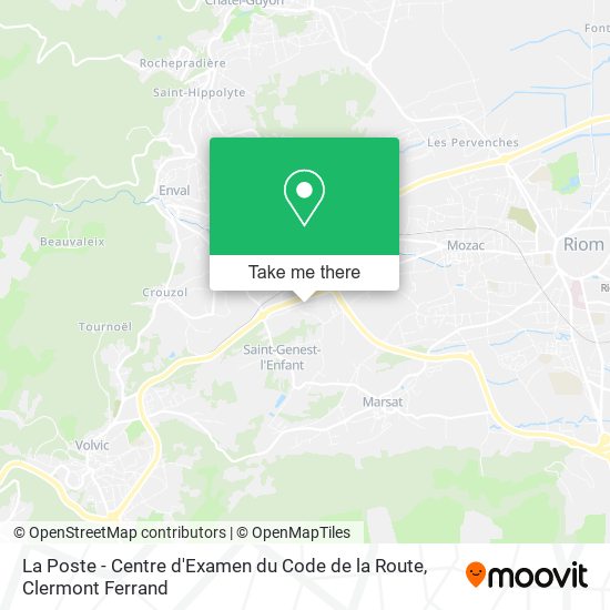 La Poste - Centre d'Examen du Code de la Route map