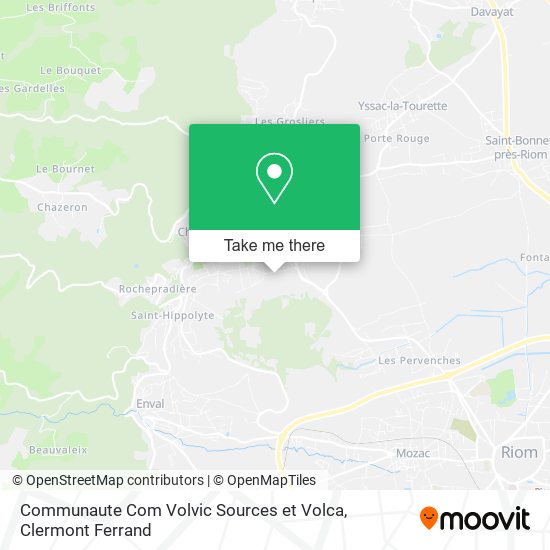 Communaute Com Volvic Sources et Volca map