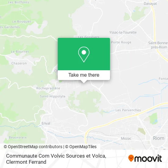 Communaute Com Volvic Sources et Volca map