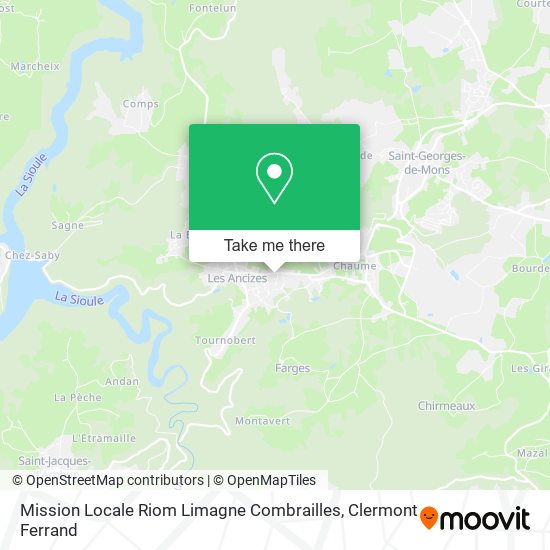 Mission Locale Riom Limagne Combrailles map