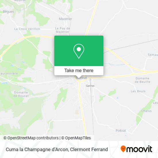 Cuma la Champagne d'Arcon map