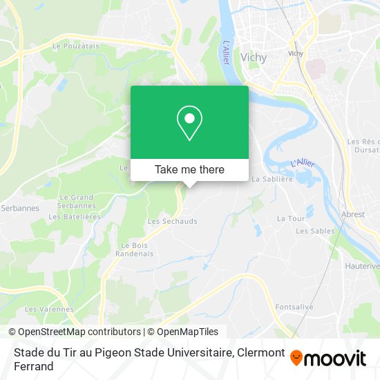 Stade du Tir au Pigeon Stade Universitaire map