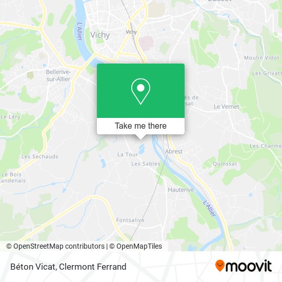 Béton Vicat map