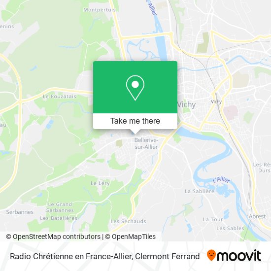 Mapa Radio Chrétienne en France-Allier