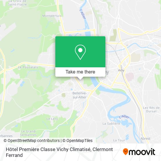 Hôtel Première Classe Vichy Climatisé map