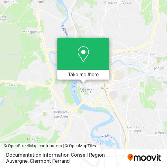 Documentation Information Conseil Region Auvergne map