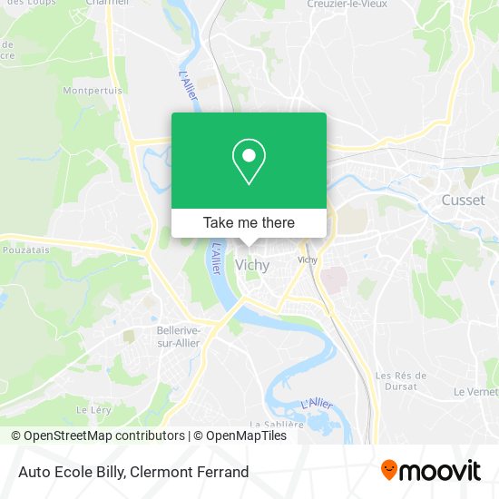 Auto Ecole Billy map