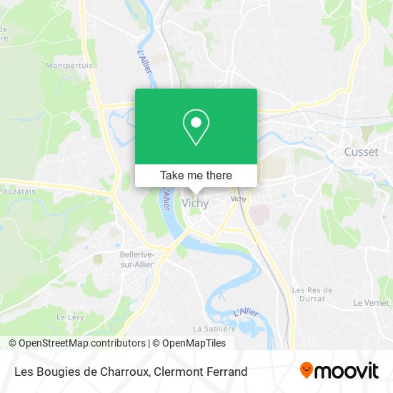 Les Bougies de Charroux map