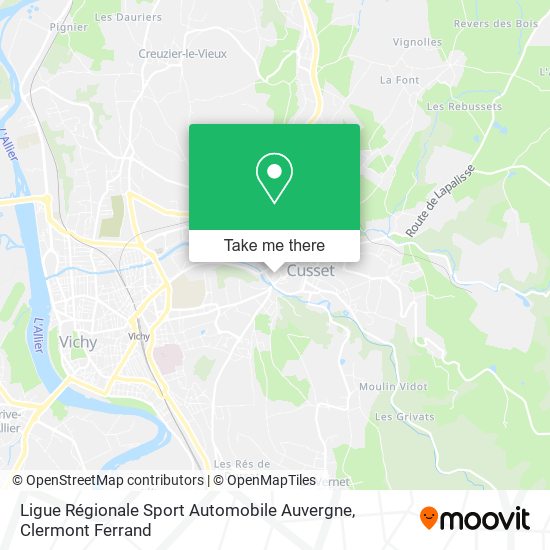 Ligue Régionale Sport Automobile Auvergne map