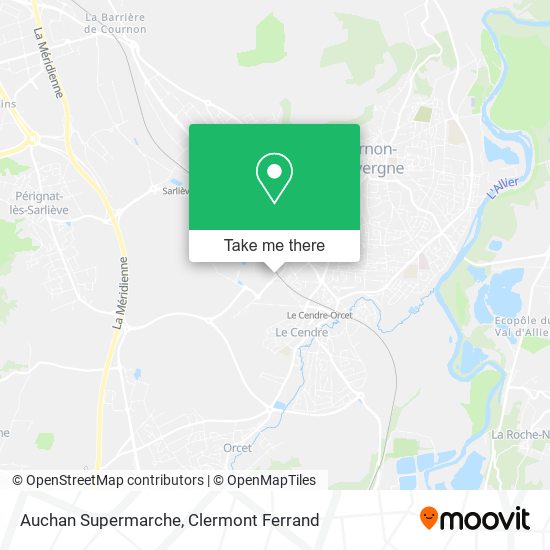 Auchan Supermarche map