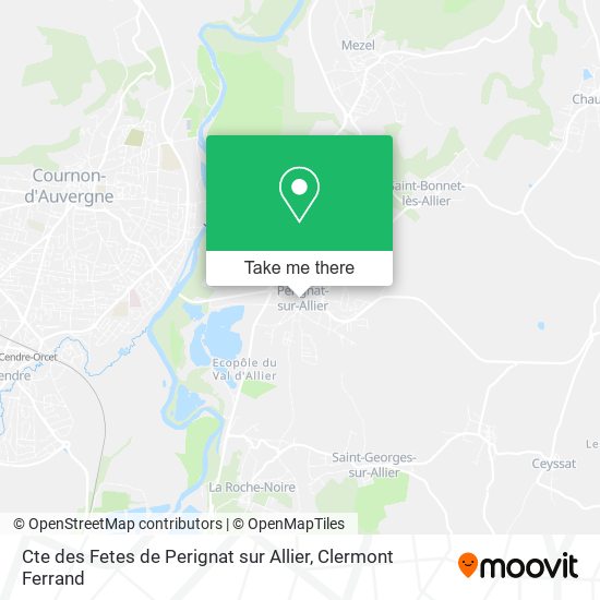 Cte des Fetes de Perignat sur Allier map