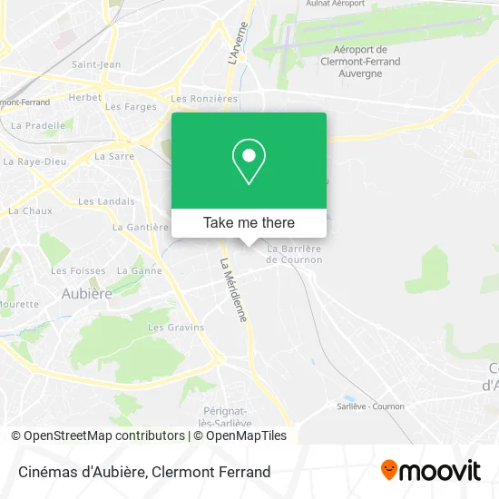 Cinémas d'Aubière map