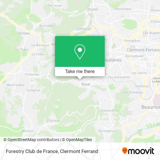 Mapa Forestry Club de France