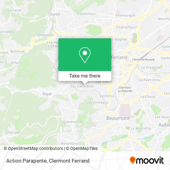 Action Parapente map