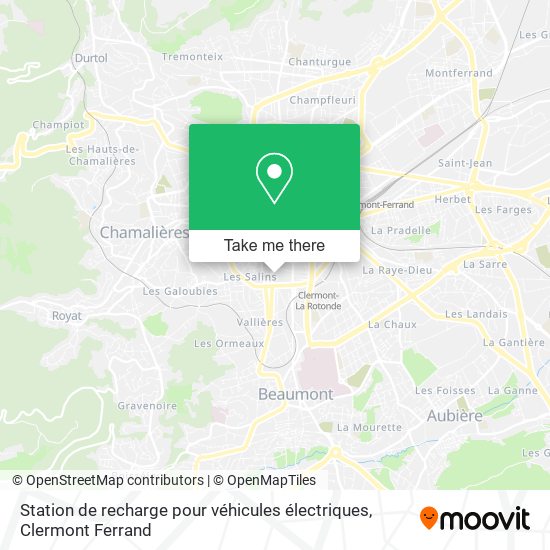 Mapa Station de recharge pour véhicules électriques