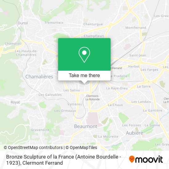 Bronze Sculpture of la France (Antoine Bourdelle - 1923) map