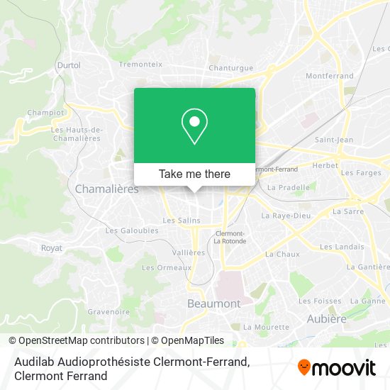 Mapa Audilab Audioprothésiste Clermont-Ferrand