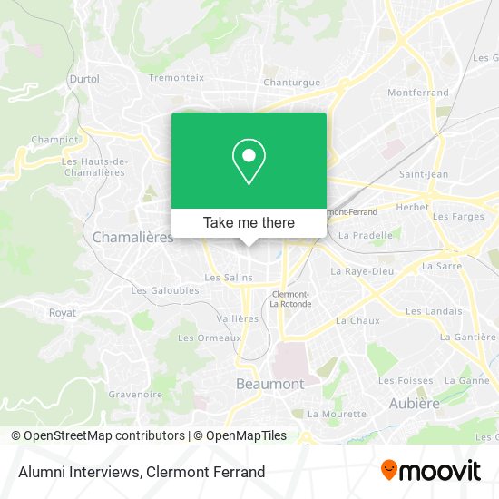 Alumni Interviews map