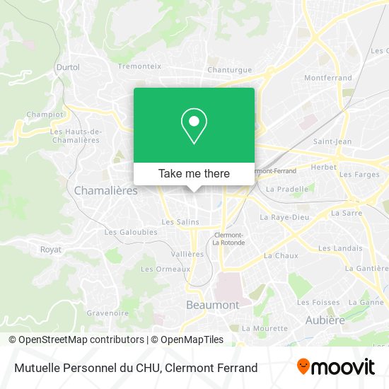 Mutuelle Personnel du CHU map