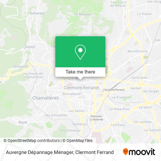 Auvergne Dépannage Ménager map