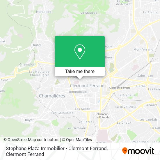 Stephane Plaza Immobilier - Clermont Ferrand map