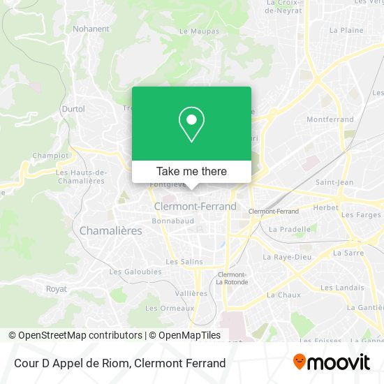 Cour D Appel de Riom map