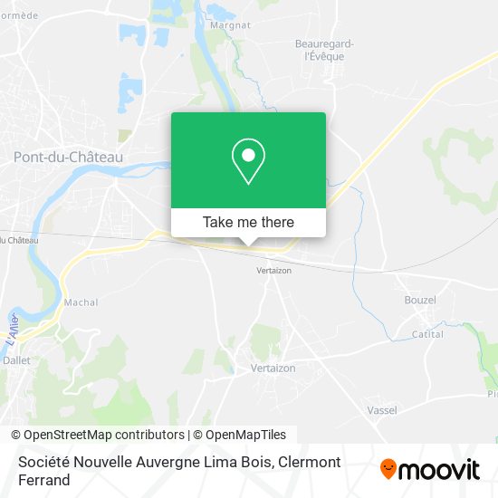 Société Nouvelle Auvergne Lima Bois map
