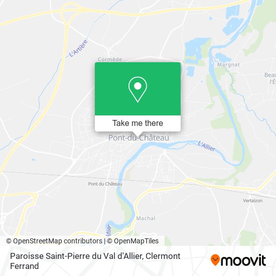 Mapa Paroisse Saint-Pierre du Val d'Allier