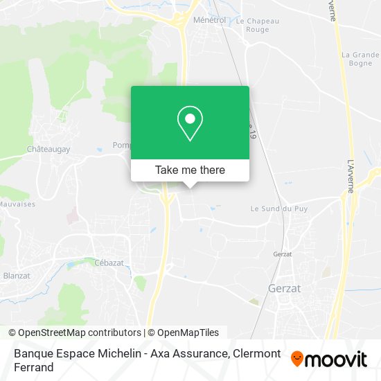 Banque Espace Michelin - Axa Assurance map
